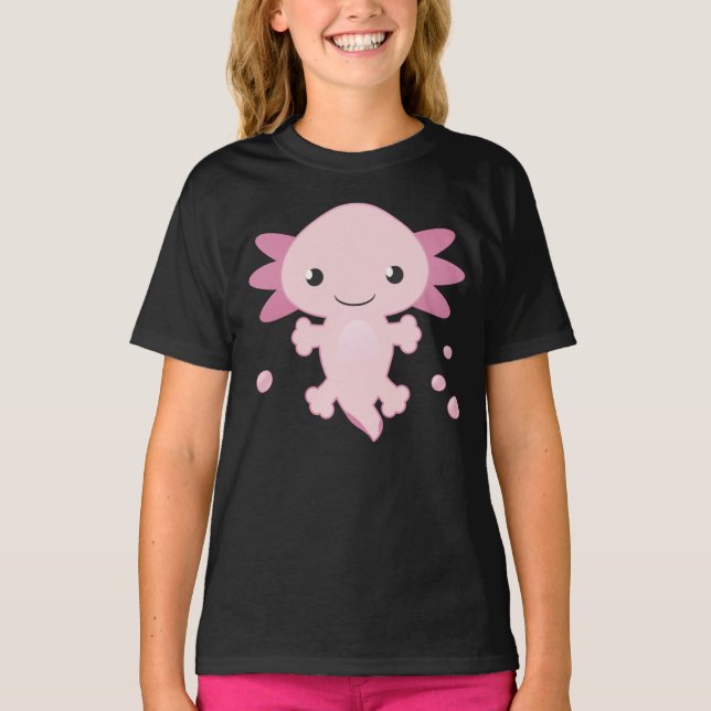 T-shirt Chemise de la jeunesse Axolotl pour bébés roses po (Devant)