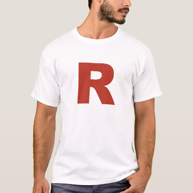 T-shirt Chemise de la lettre R Cosplay (Devant)