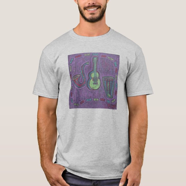 T-shirt Chemise de la pièce en t des hommes TOUT ce jazz (Devant)