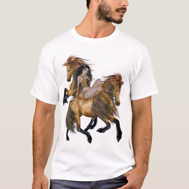 T-shirt Chemise de la princesse et des étalons amérindiens (Devant)
