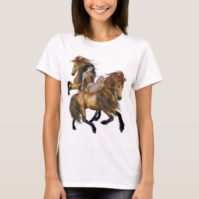 T-shirt Chemise de la princesse et des étalons amérindiens (Devant)