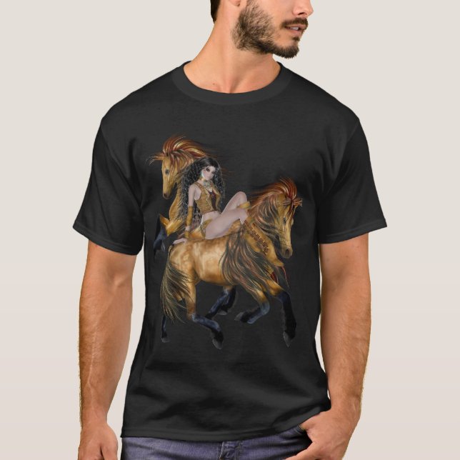T-shirt Chemise de la princesse et des étalons amérindiens (Devant)