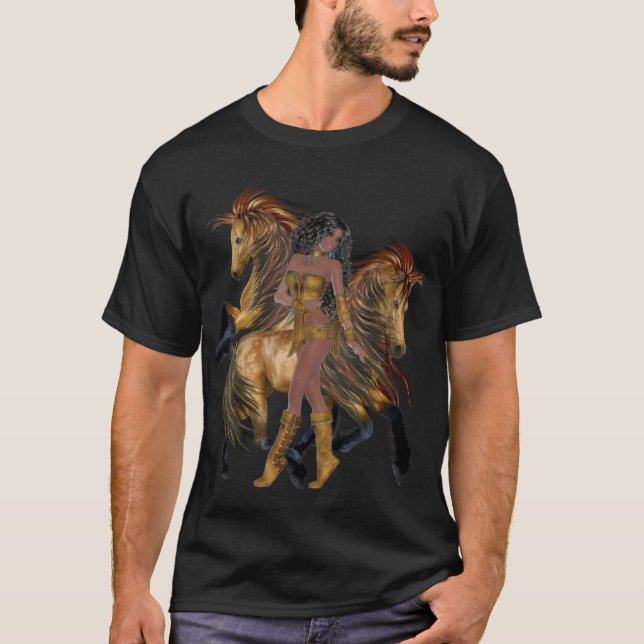 T-shirt Chemise de la princesse et des étalons amérindiens (Devant)