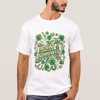 T-shirt Chemise de la Saint-Patrick Chanceuse & Enchantée