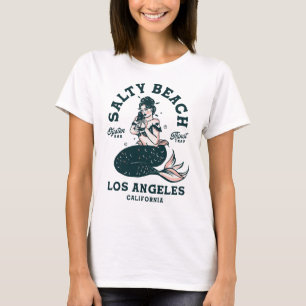T-shirt Chemise de la sirène de Los Angeles. Oyster Bar Me