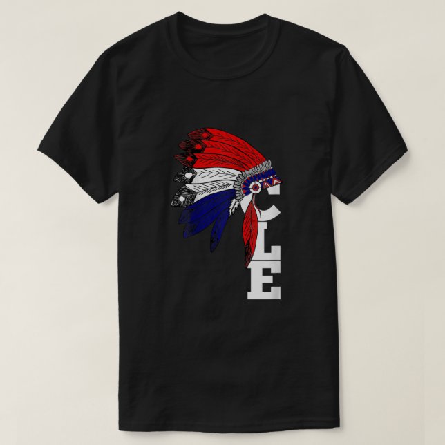 T-shirt Chemise de la tribu indienne Cleveland Iroqios pou (Design devant)