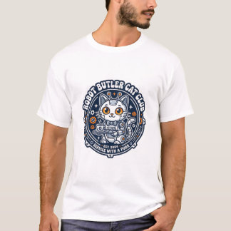 T-shirt Chemise de l'amant de chat de robot de majordome -