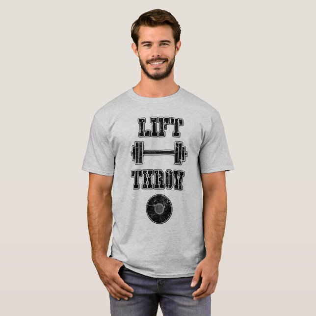 T-shirt Chemise de lanceur de disque d'athlétisme (Devant entier)