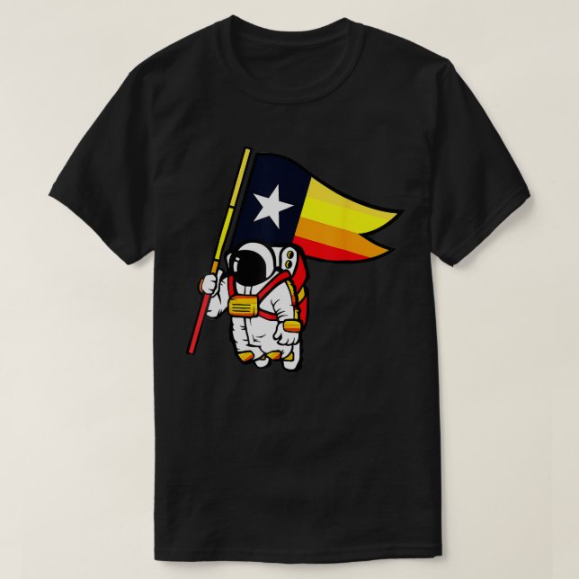 T-shirt Chemise de l'astronaute de Houston Space City (Design devant)