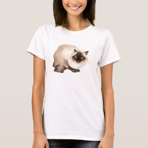 T-shirt Chemise de l'Himalaya de dames d'art de chat