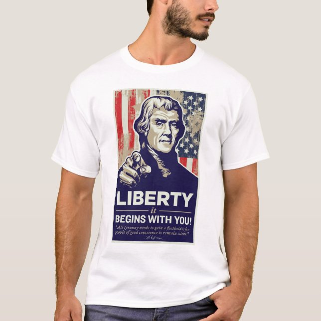 T-shirt Chemise de liberté de Jefferson (Devant)