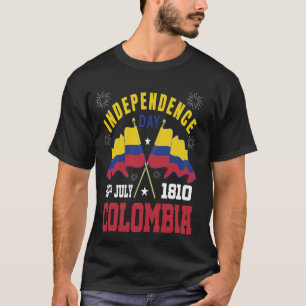 T-shirt Chemise de l'indépendance de la Colombie Drapeau c