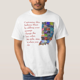 T-shirt Chemise de l'Indiana - coutume avec l'élection ou