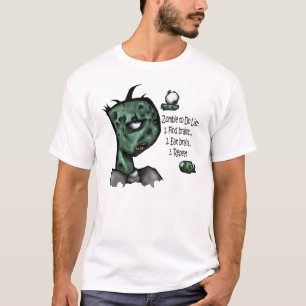 T-shirt Chemise de liste de remue-ménage de zombi
