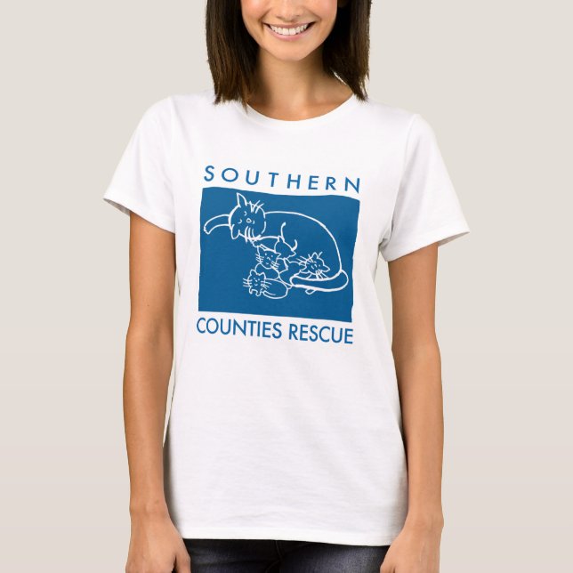 T-shirt Chemise de logo de Kitty (logo bleu) (Devant)
