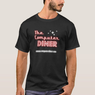 T-shirt Chemise de logo de noir de wagon-restaurant