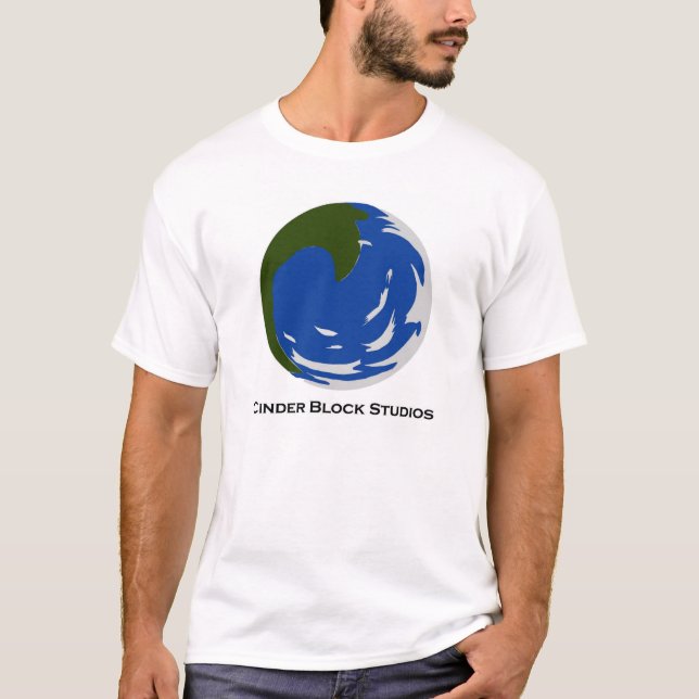 T-shirt Chemise de logo de studios de bloc de cendre (Devant)
