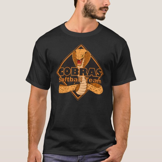T-shirt Chemise de logo d'équipe du base-ball de cobras (Devant)