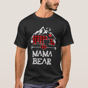 T-shirt Chemise de l'ours Mama Rouge Buffle Plaid Pajama d