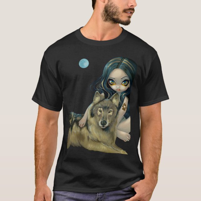 T-shirt Chemise de lune de loup (Devant)