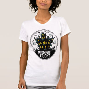 T-shirt Chemise de maison hantée Nuit effrayante Vecteur H