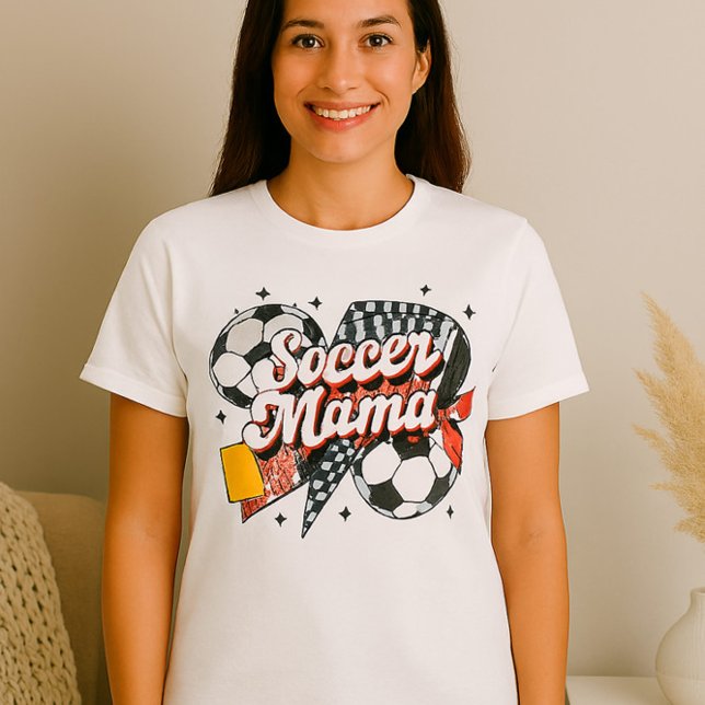 T-shirt Chemise de Mama de football - Tondeuse en gras et  (Créateur téléchargé)