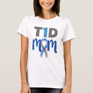 T-shirt Chemise de maman de diabète de type 1 - conscienc