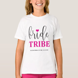 T-shirt Chemise de mariage rose vif pour demoiselle d'honn