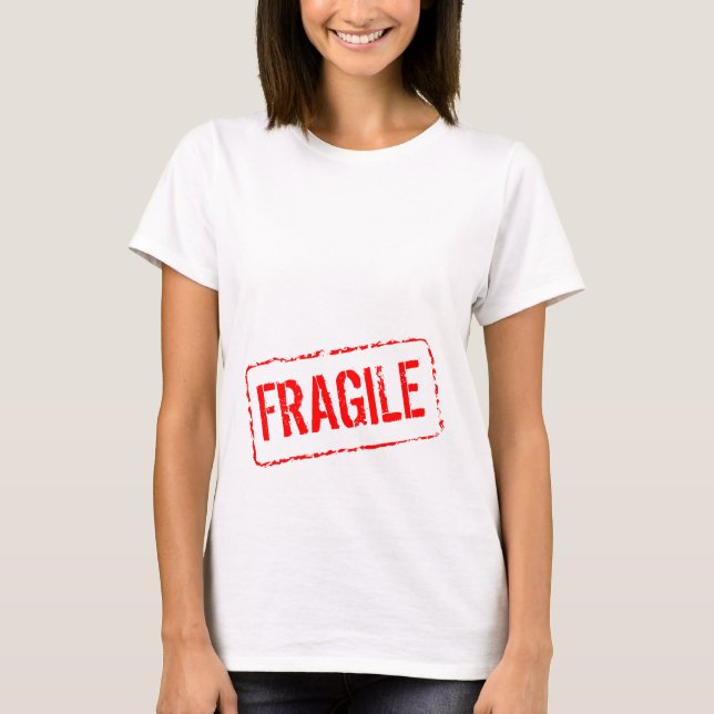 T-shirt Chemise de maternité amusante | Timbre en caoutcho (Devant)