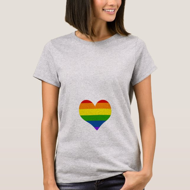 T-shirt Chemise de maternité de coeur de bébé (Devant)