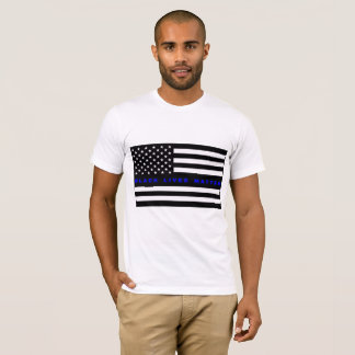T-shirt Chemise de matière des vies de noir de drapeau