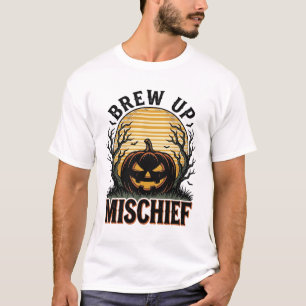 T-shirt Chemise de méfaits de citrouille Graphique vintage