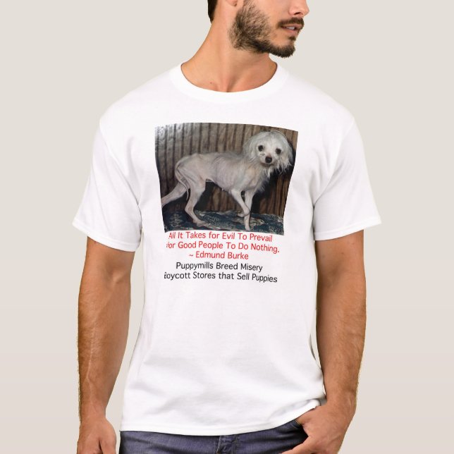 T-shirt Chemise de misère de race de moulins de chiot (Devant)