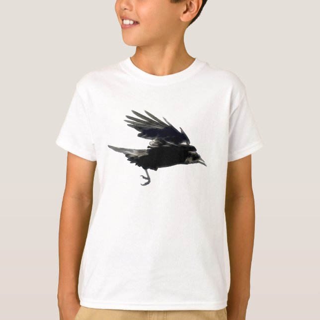 T-shirt Chemise de mode Flying Black CROW Art (Devant)