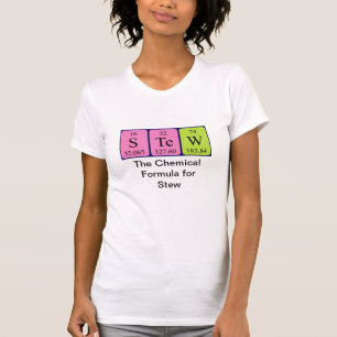 T-shirt Chemise de mot de table périodique