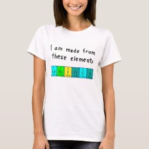 T-shirt Chemise de mot périodique lusicale de table