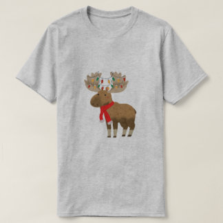 T-shirt Chemise de Noël à motif orignal