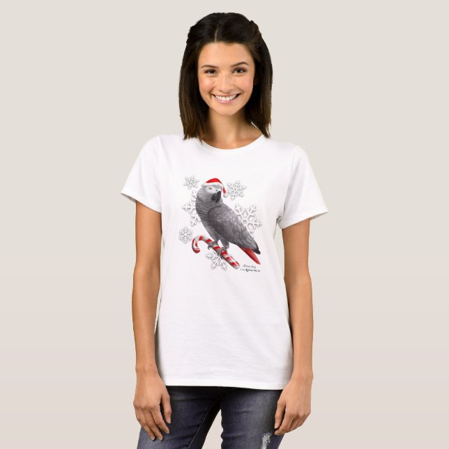 T-shirt Chemise de Noël africaine Grey (Devant entier)
