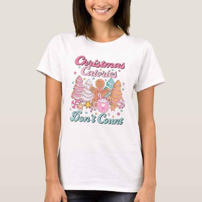 T-shirt Chemise de Noël amusante Noël Calories Retro (Devant)