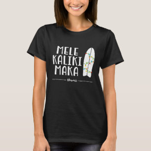 T-shirt Chemise de Noël hawaïenne Mele Kalikimaka Surfboar