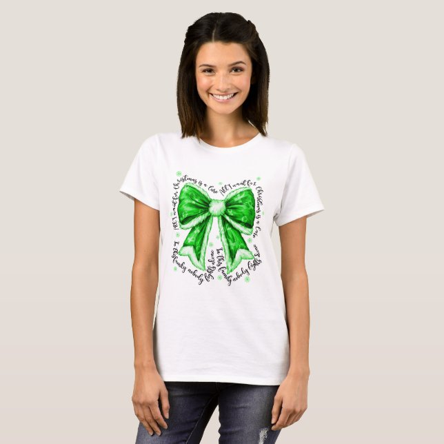 T-shirt Chemise de Noël Lymphoma Cure (Devant entier)