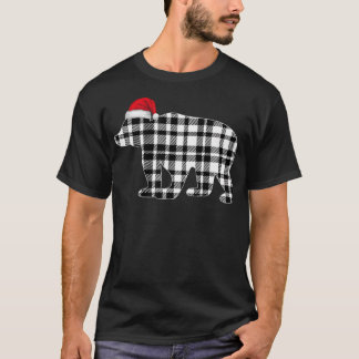 T-shirt Chemise de Noël Noir et Blanc Buffle Plaid