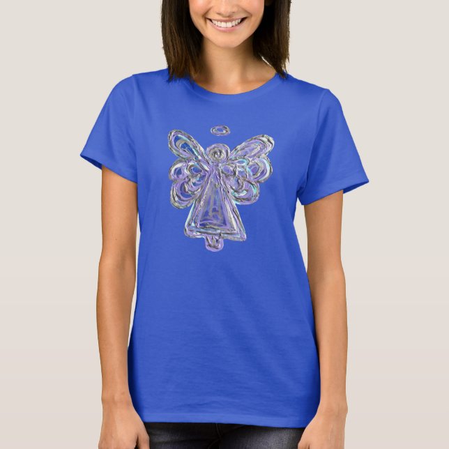 T-shirt Chemise de Noël Purple Guardian Angel Custom Art (Devant)
