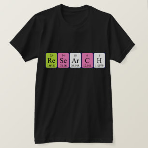 T-shirt Chemise de nom de table périodique