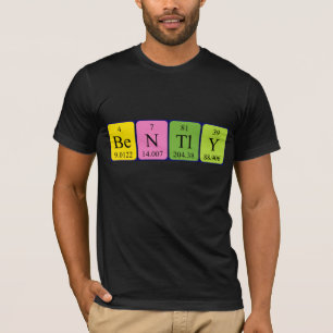 T-shirt Chemise de nom de table périodique