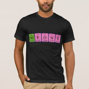 T-shirt Chemise de nom de table périodique Alfons