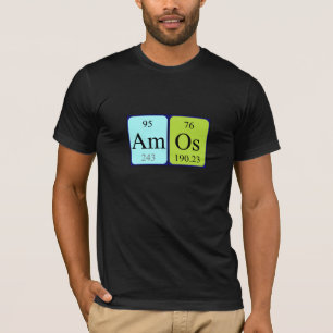 T-shirt Chemise de nom de table périodique Amos