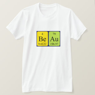 T-shirt Chemise de nom de table périodique Beau