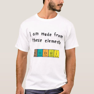 T-shirt Chemise de nom de table périodique Bodhi