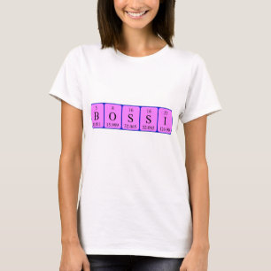 T-shirt Chemise de nom de table périodique Bossi